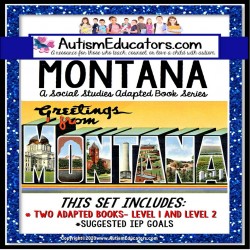 MONTANA State Symbols ADAPTED BOOK for Special Education and Autism